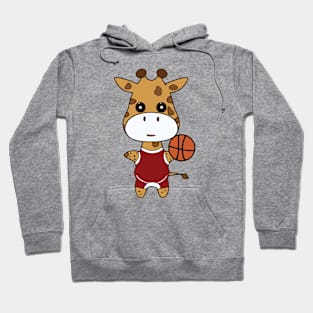 Kawaii Cute Basketball Giraffe Hoodie